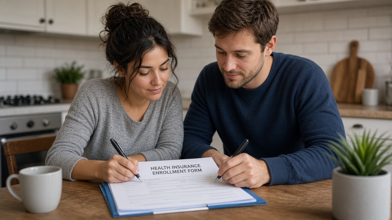 Family enrolling in health plan